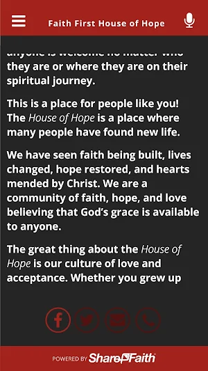 Faith First House of Hope Screenshot 2