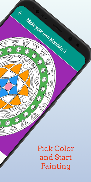 Mandala Painting - Pick Color and Paint Mandala Screenshot 1