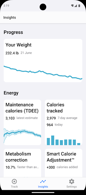 Gym Geek Calorie Tracker Screenshot 1