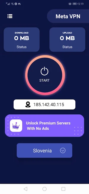 Meta VPN Unlimited Screenshot 1