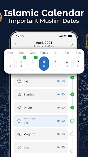 Qibla Compass & Prayer Times Screenshot 2