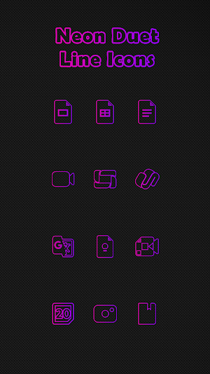 Neon Duet Line Icons Screenshot 1
