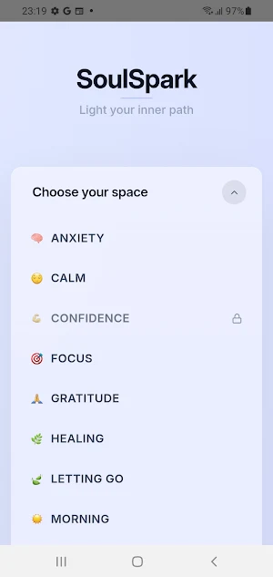 SoulSpark: Daily Affirmations Screenshot 1
