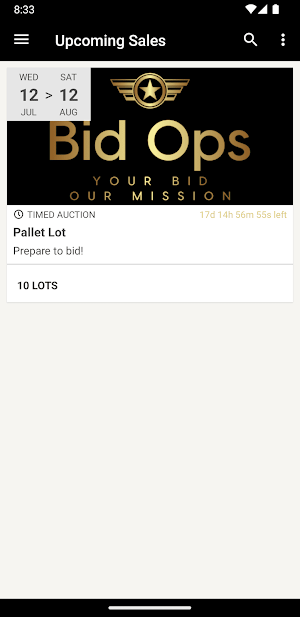Bid Ops Screenshot 0