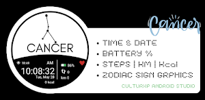 Cancer Zodiac Sign Watch Face Screenshot 3