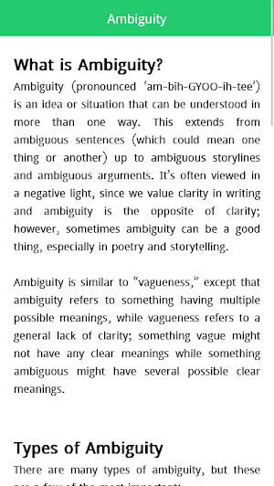 Literary Terms Screenshot 1