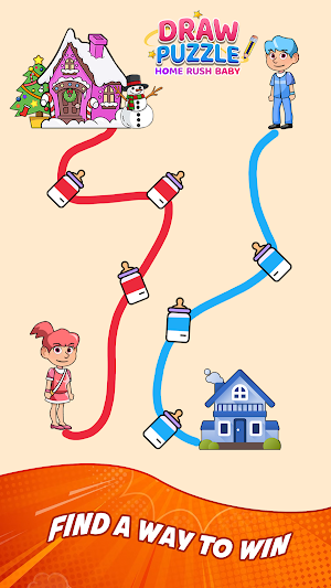 Draw To Home Puzzle Screenshot 0