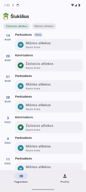 Šiukšlius Screenshot 2