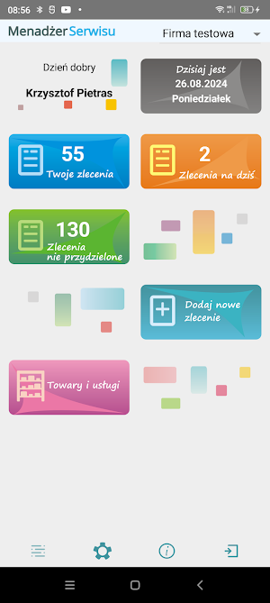 Menadżer Serwisu Mobile Screenshot 1