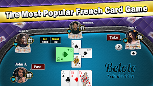 French Belote Free Multiplayer Card Game Screenshot 2