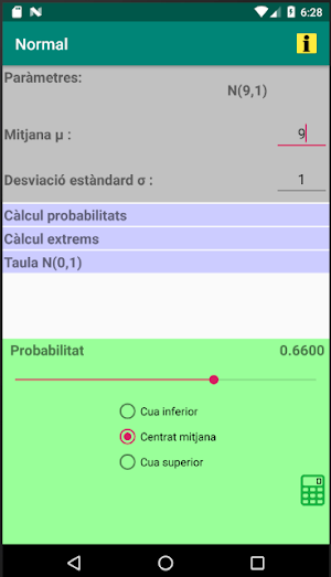 Distribució Normal Screenshot 2