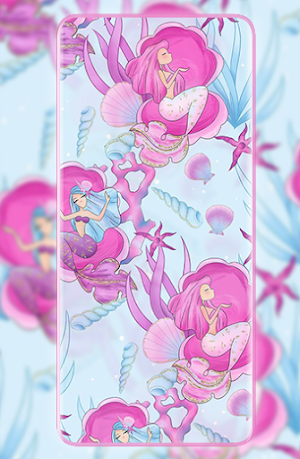 cute mermaid wallpaper Screenshot 2