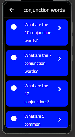 conjunction words Screenshot 1