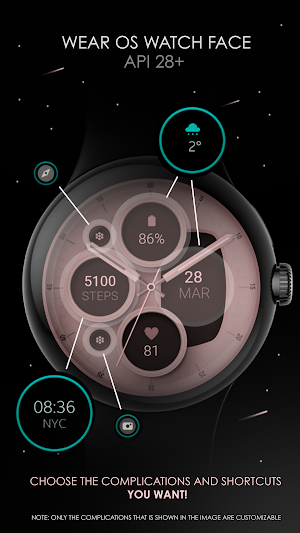 Rose Gold 2 analog watch face Screenshot 0