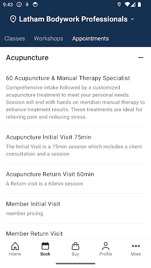 Bodywork Professionals Screenshot 2