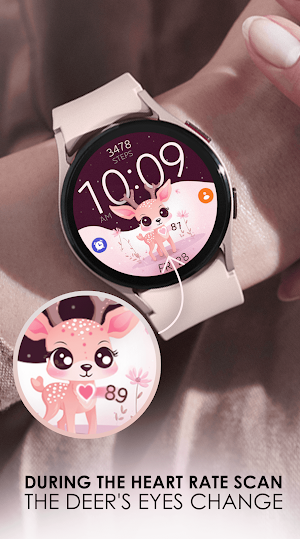 Cute Deer digital watch face Screenshot 0