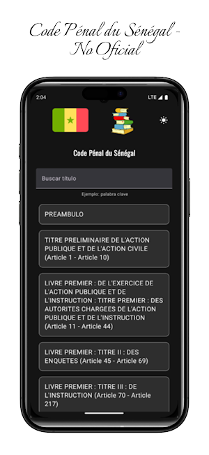 Code Pénal du Sénégal Screenshot 2