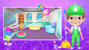 Baby Boy Modern Train Clean Up Screenshot 1