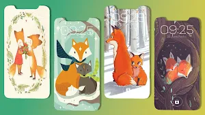 Cute Red Fox Wallpaper Screenshot 1