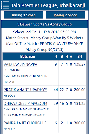 JainPremierLeague Ichalkaranji Screenshot 1