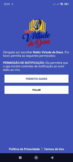 Rádio Virtude de Deus Screenshot 1