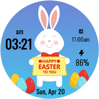 Cute Easter Bunny Watch Face