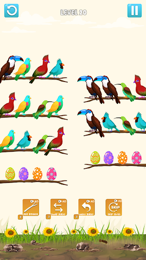 Bird Sort: Color Puzzle game Screenshot 2