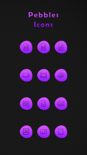 Pebbles Purple Icons Screenshot 1