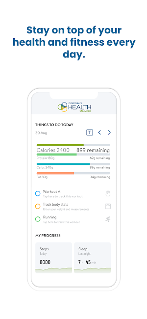 Corporate Health Unlimited Screenshot 1