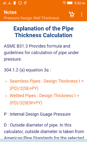 Process Pipe Thickness Free Screenshot 2
