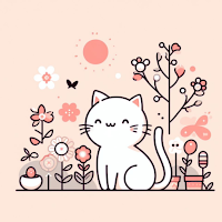 Spring Kitty stickers