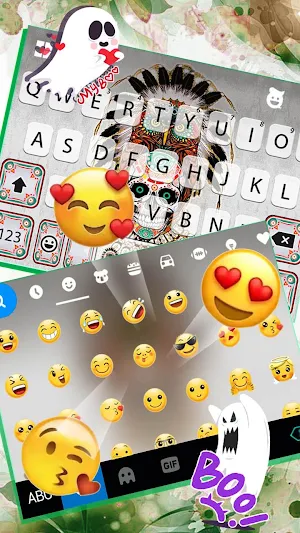 Native American Skull 2 Keyboard Theme Screenshot 3