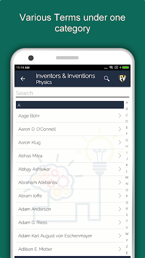 Inventions and Inventors Dictionary : Discoveries Screenshot 2