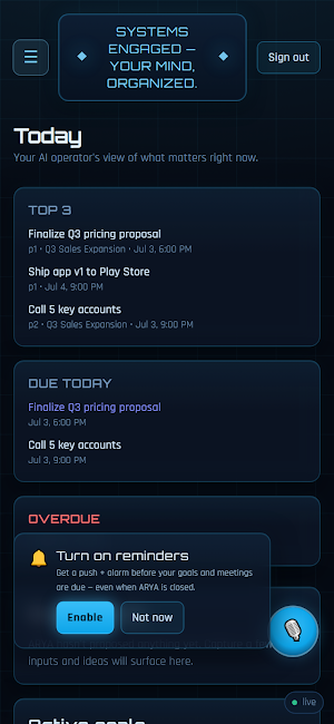 The Arya AI Screenshot 2