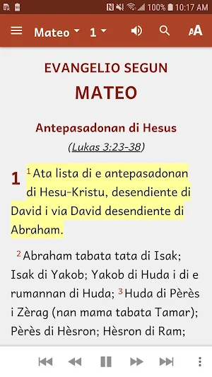 Papiamentu Bible Screenshot 2
