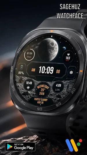 A138 Moon Watchface Screenshot 2