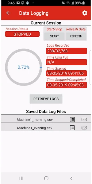 Manitowoc Pressure Transducers Screenshot 2
