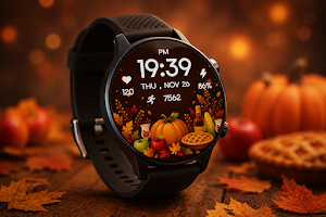 Thanksgiving Digital Wear OS Screenshot 0