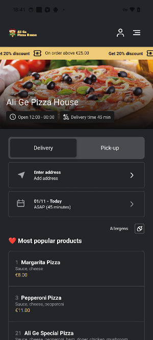 Ali Ge Pizza House Screenshot 0