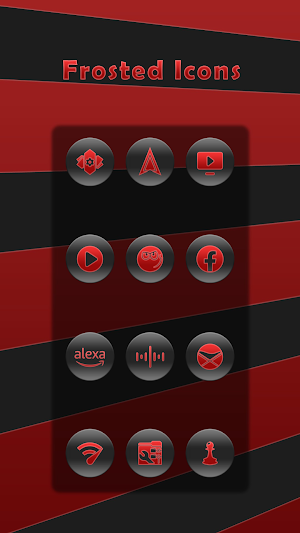 Frosted Red On Gray Icons Screenshot 3