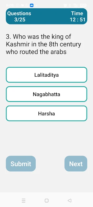 Medieval Indian History Quiz Screenshot 2