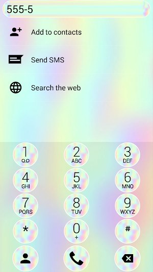 Dialer Holographic Gray Theme Screenshot 1