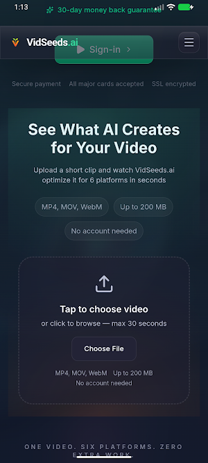 VidSeeds - AI Video Publishing Screenshot 2