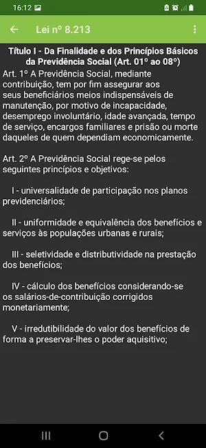 Lei nº 8.213 Screenshot 2
