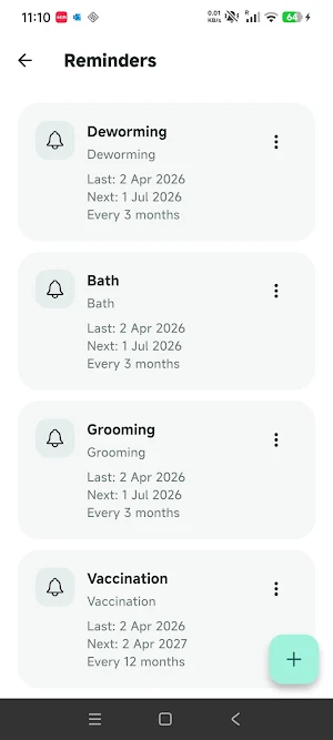 PawTime - Pet Care Reminder Screenshot 2