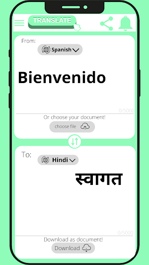 Hindi - Spanish Translator Screenshot 1