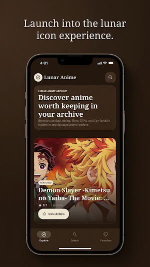 Lunar Anime App Screenshot 1