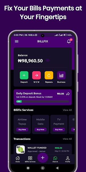 Billfix - VTU & Bill Payment Screenshot 2