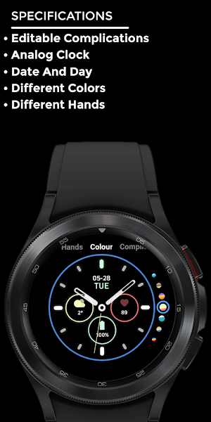 Nighty Analog 15 - watch face Screenshot 3