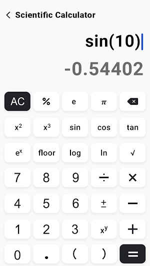 Scientific Calculator Screenshot 1